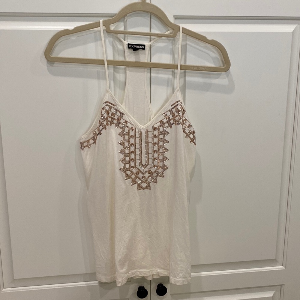 Rose gold tank top
